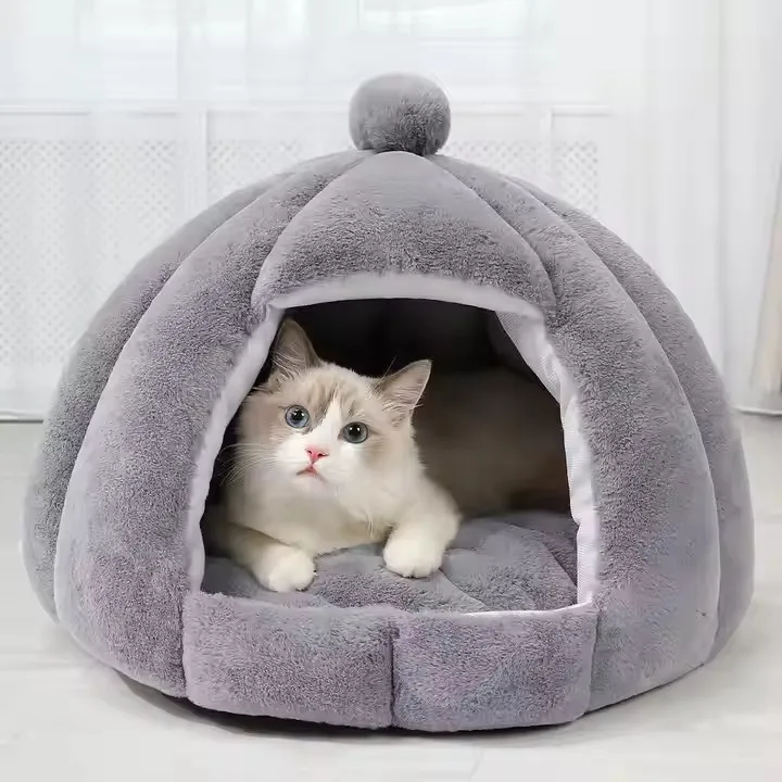 Cat-Beds-Indoor-Large-Cave-for-Pet-Cat-House-With-Ball-Hanging-and-Scratch-Pad-Linen-Bunk-Cat-Nest-Bed-Cama-Gato-Lit-Pour-Chat