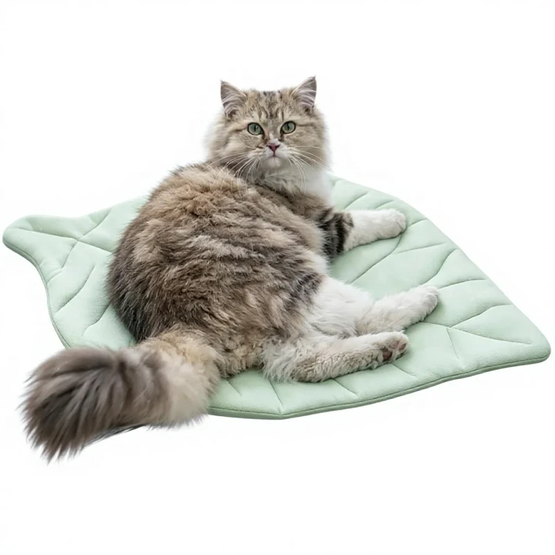 Cat-Dog-Cooling-Leaf-Bed-Mat-Polycotton-Polyester-Foldable-Portable-Comfortable-Soft-Breathable-Cozy-All-Seasons-265x205-1
