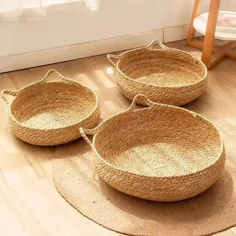 Cat-Nest-Vine-Weaving-Four-Seasons-Universal-Weaving-Nest-Mat-Cat-Scratch-Board-Integrated-Pet-Bed-Cat-Supplies