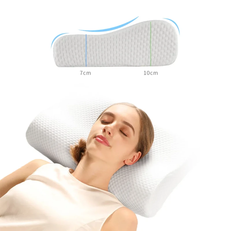 CertiPUR-US-Embroidery-Almohada-De-La-Cama-Orthopedic-Cervical-Memory-Foam-Contour-Bed-Sleeping-Pillow-With-OEKO-TEX