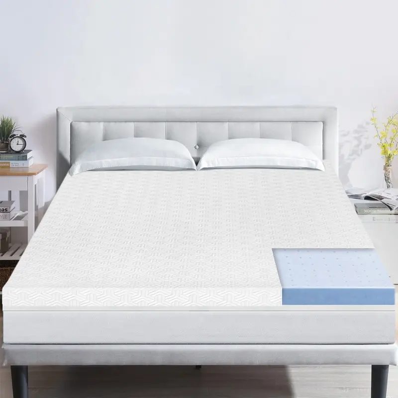 CertipUR-US-Certified-4-Memory-Foam-Mattress-Topper-Removable-Cover-Ventilated-Infused-Mattress-Pad-for-Bedroom-Application
