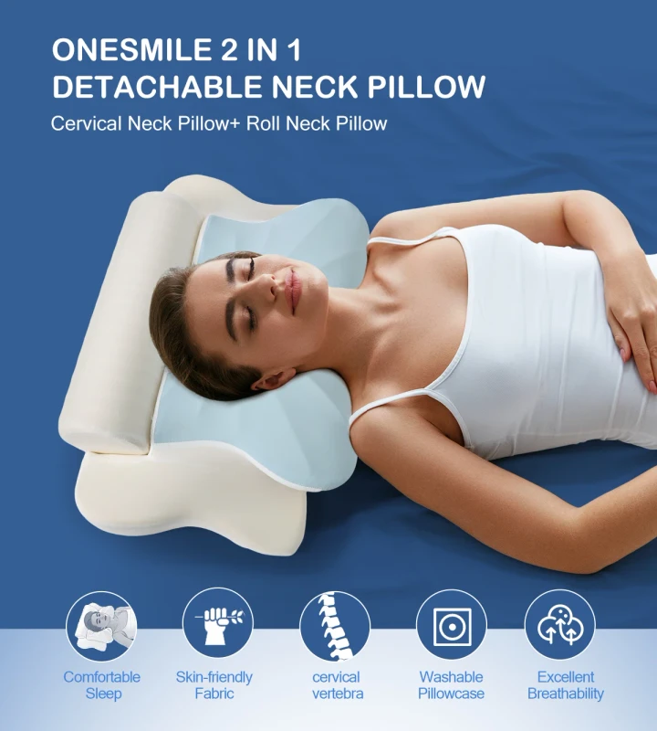Cervical-Neck-Memory-Foam-Head-Pillows-Sleeping-Pain-Relief-Contour-Ergonomic-Adjustable-Orthopedic-Bed-Pillows-Breathable