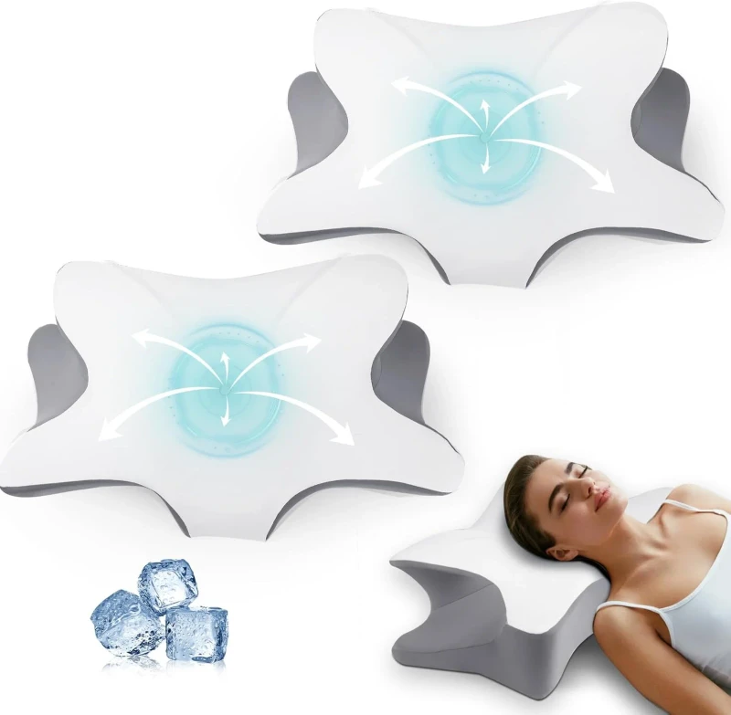Cervical-Neck-Pillow-for-Pain-Relief-Ergonomic-Memory-Latex-Foam-Cooling-Contour-Removable-Washable-Customizable-Pillow