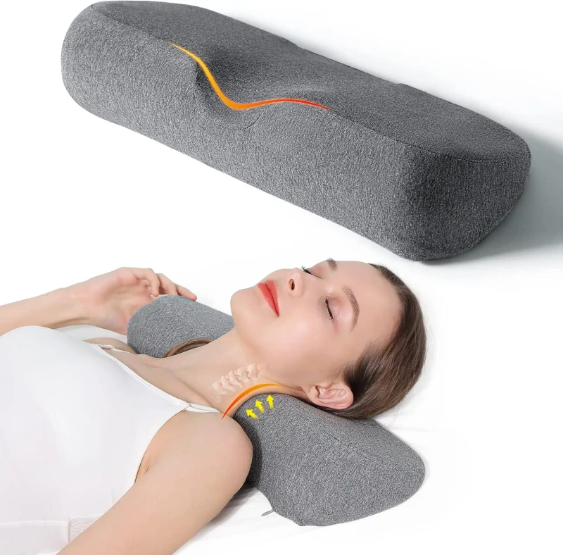 Cervical-Neck-Pillow-for-Pain-Relief-Memory-Foam-Ergonomic-Anti-Bacteria-Knitted-Sleeping-Support-Pillow