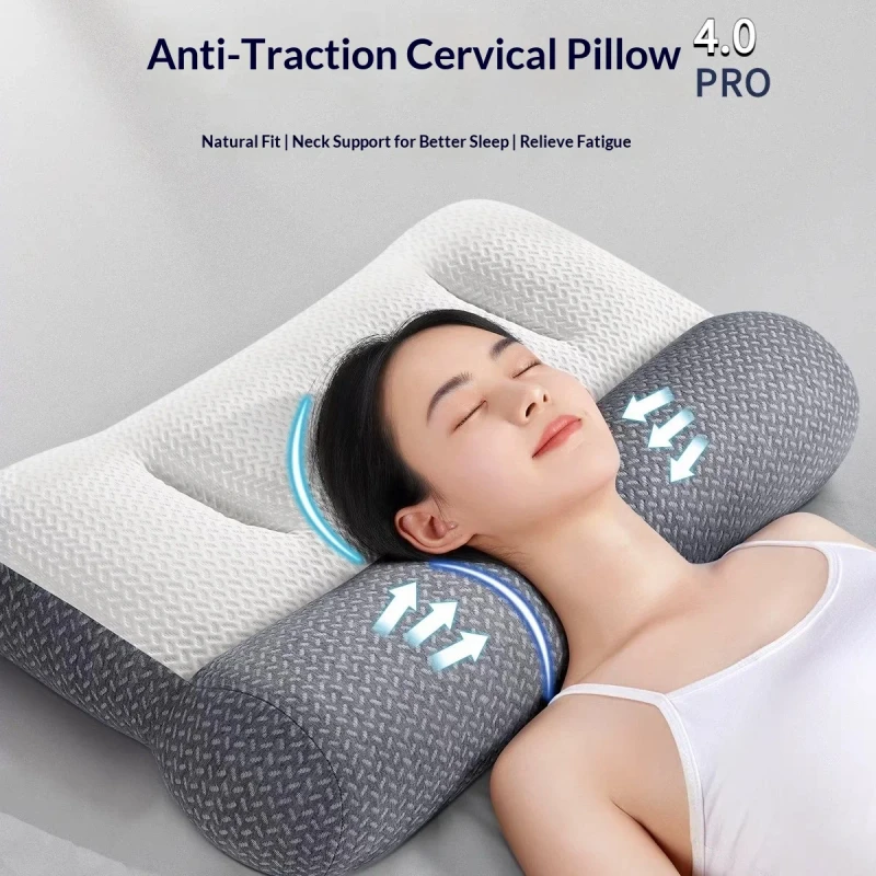 Cervical-Pillow-Countertraction-Comfort-Slow-Function-Height-Soft-Sleep-Support-Side-Sleeping