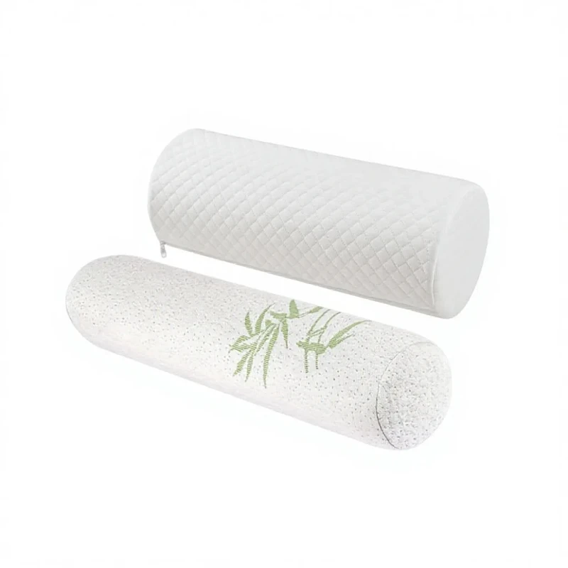Cervical-Pillow-Cylindrical-Office-Polyurethane-Filling-Adult-Neck-Pillow-Geometry-Pattern-Slow-Rebound-Support-Side