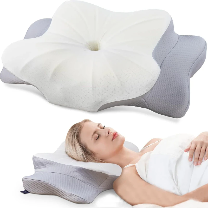 Cervical-Pillow-for-Neck-and-Shoulder-Contour-Memory-Foam-Pillow-Ergonomic-Neck-Support-Stomach-Sleepers-with-Pillowcase