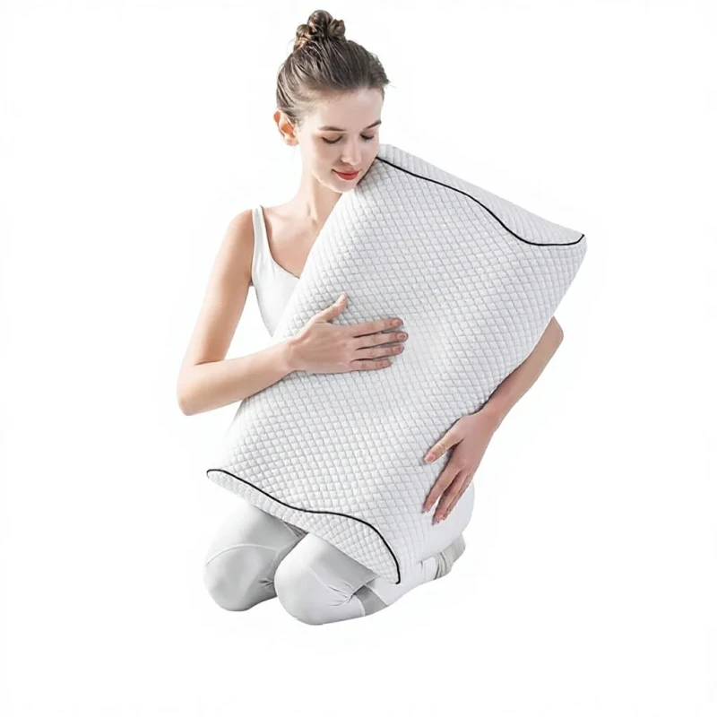 Cervical-Spine-Pillow-Memory-Cotton-Neck-Protection-Stiffness-Support-Sleeping-Aid-Rectangle-Shape