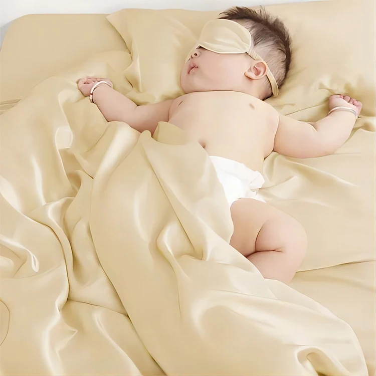 Children-Sleep-Silk-Bedding-Bed-Sheet-Cover-Set-Modern-100-Pure-6A-22momme-Baby-Silk-Blanket