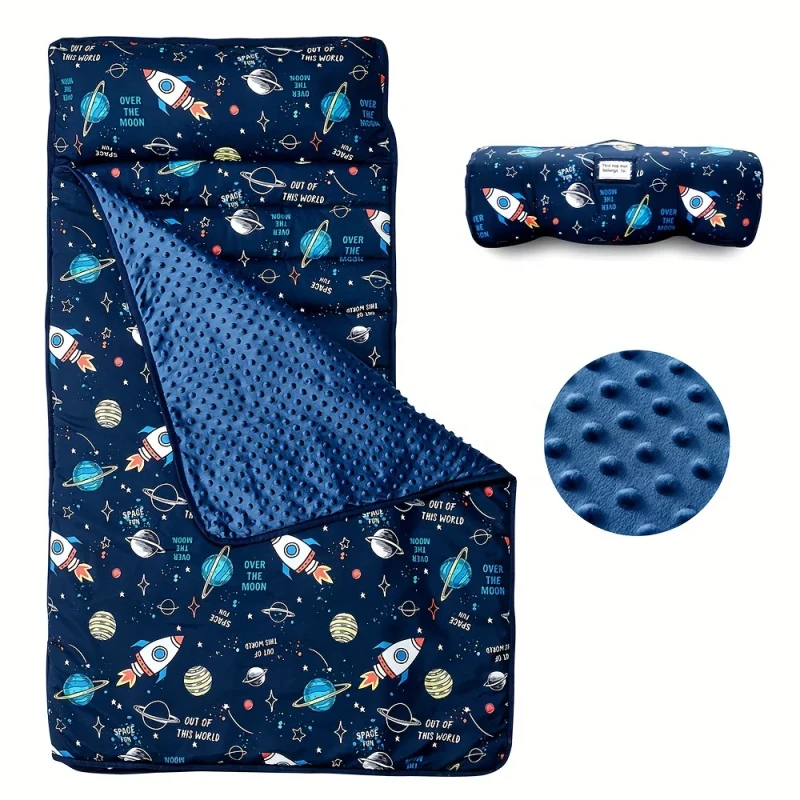 Childrens-Bed-Nap-Mat-Foldable-Portable-Polyester-Fiber-Moisture-Proof-for-Kindergarten-Camping-Travel-Customizable