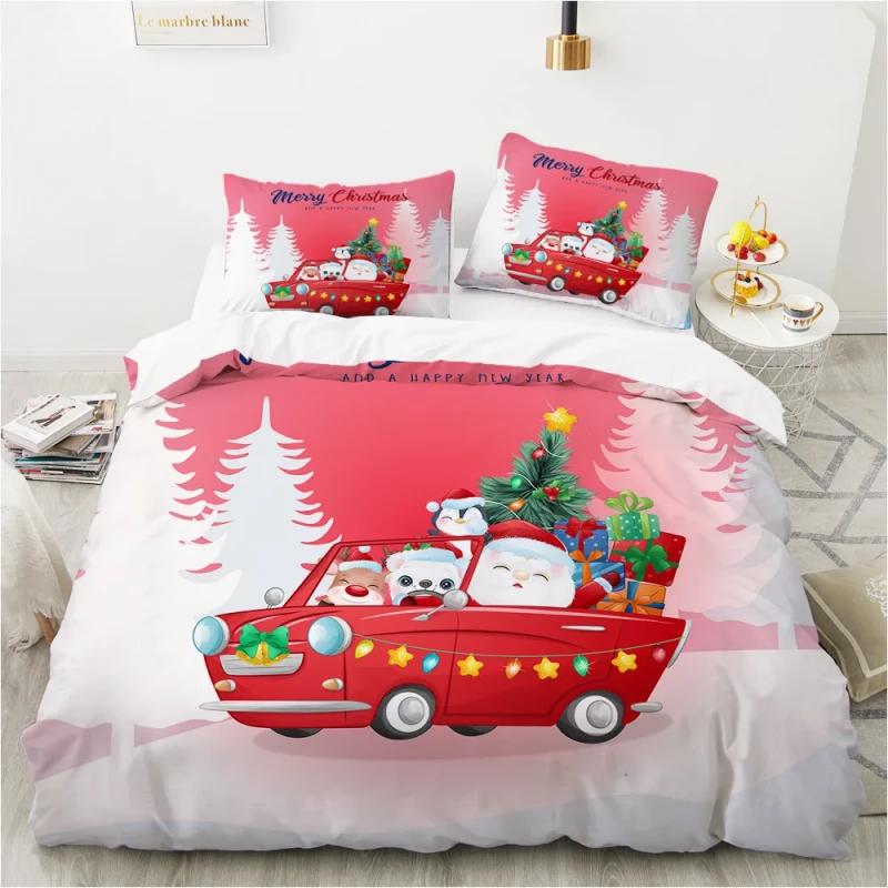 Childrens-Duvet-Covers-with-Pillowcases-Three-Piece-Christmas-Bedding-Set-Polyester-Kids-Bedding-Set-with-Cartoon-Characters