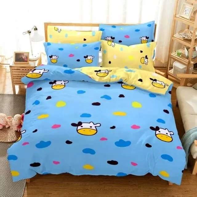Childrens-Polyester-Printed-Cartoon-Pattern-Flat-Sheet-Soft-and-Durable-200TC-Thread-Count-All-Season-Use