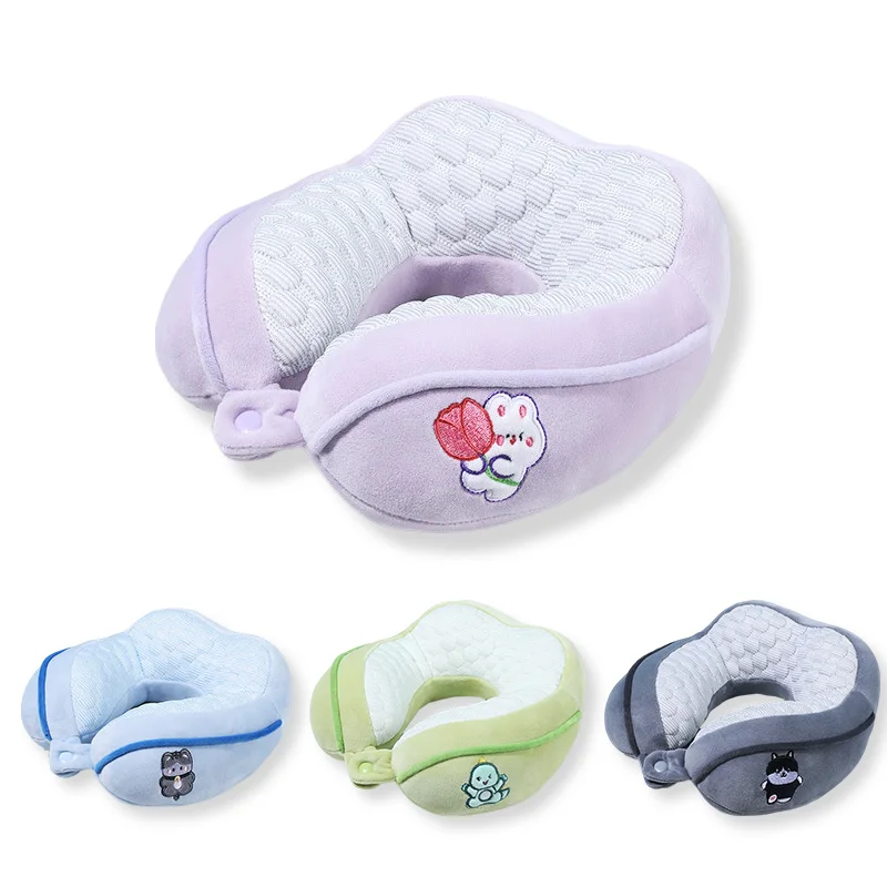 Childrens-Travel-Pillow-Ultra-Soft-Neck-Pillows-Headrest-Cute-Neck-Support-Sleeping-Pillow