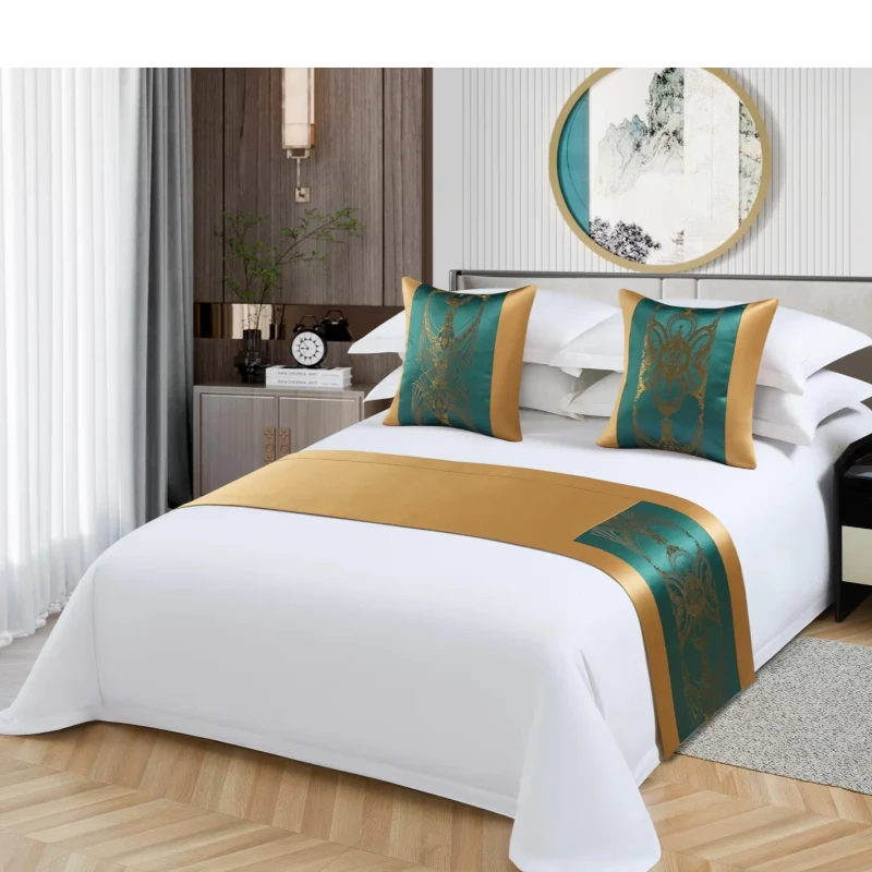 China-Factory-Luxury-Bedding-Sets-7-Pieces-Cotton-Bed-Sheets-king-Size-Bedding-Set-Satin-Bed-End-Towel-and-Cushion-Cover