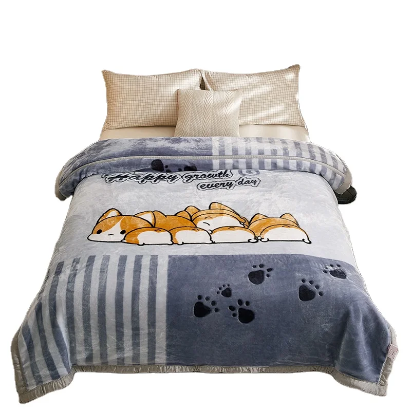 China-Factory-Sherpa-Blanket-Free-Sample-Double-Layer-Throw-Raschel-Sherpa-Heavy-Polyester-Blanket-for-Winter