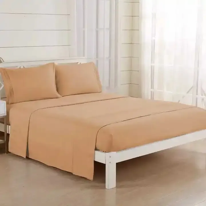 Chinese-Factory-Bedroom-King-Sheet-Bed-Set-4-Flat-Fitted-Oem-100-Polyester-Bedding-Set