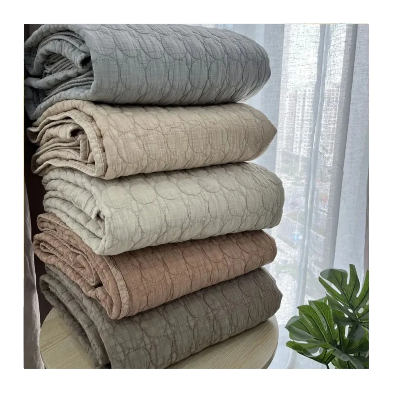 Chinese-Manufacture-Hotel-Home-100-Organic-Cotton-Quilts-Bedspread-Set-Quilted-Bedspread-King-Queen-Size-Bedspread