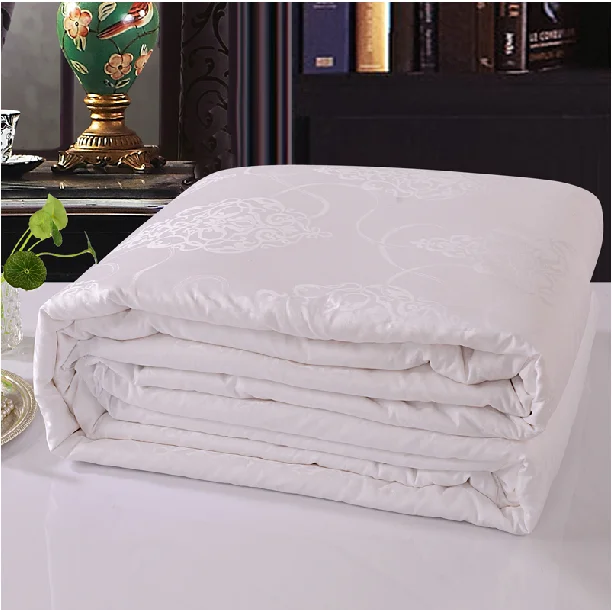 Chinese-Spring-100-Pure-Long-Grade-Mulberry-Silk-Filled-Comforter-Quilt-Duvet-for-20-25-Degrees-Centigrade-Silk-Duvet