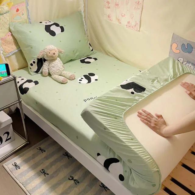 Christmas-Baby-Fitted-Crib-Sheet-Cotton-Muslin-Fabric-Bed-Cover-Animal-Flower-Star-Plant-Pattern-Woven-Techniques-Kids-Bedding