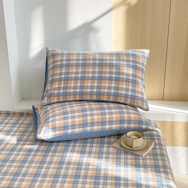 Class-A-100-Washed-Cotton-Pillowcase-Set-of-2-Soft-Pure-Cotton-Standard-Pillow-Cover-48x74cm-for-Home-Bedding