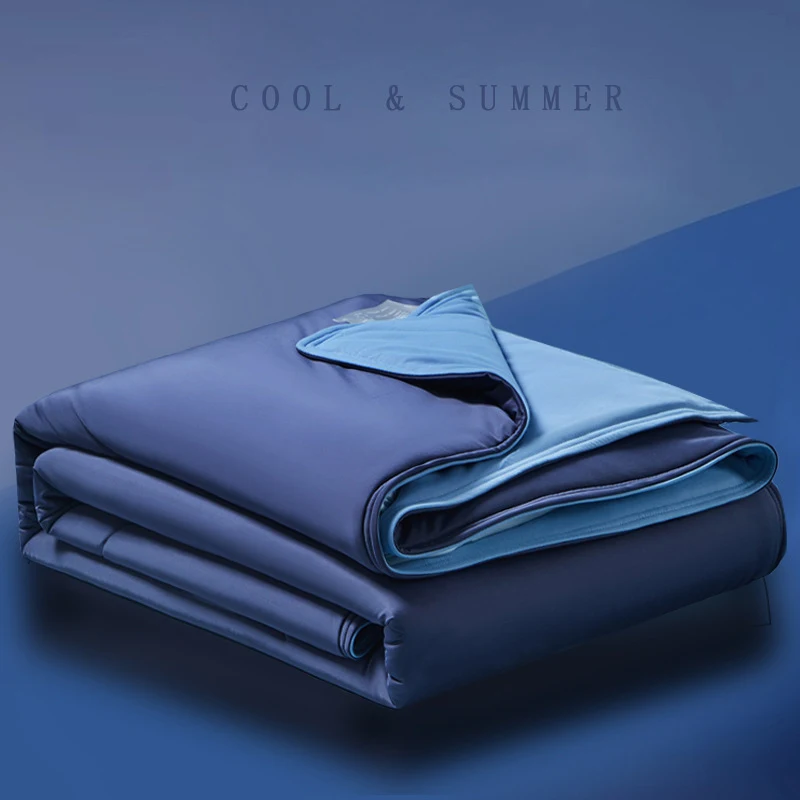 Class-a-Antimicrobial-Double-Sense-Summer-Quilt-Ice-Silk-Cool-Feeling-Quilt-Machine-Washable-Air-Conditioning-Thin-Quilt