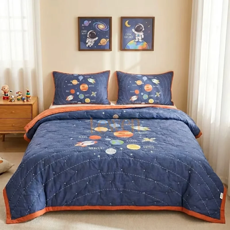 Classic-Style-3-Piece-Eco-Friendly-Microfiber-Coverlet-Quilt-Bedspread-Polyester-Filling-Soft-Fashion-Print-All-Season