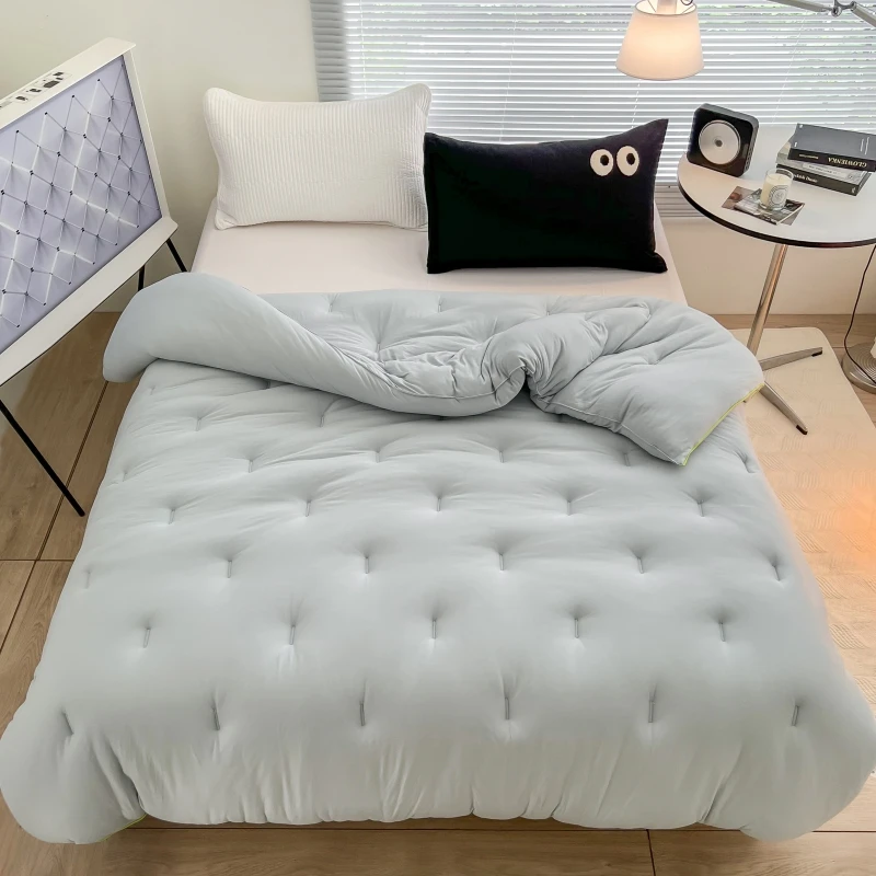 Cloud-like-Softness-Comforter-High-Saturation-Color-Quilt-Machine-Washable-Fluffy-Quilt-Bedding-Set