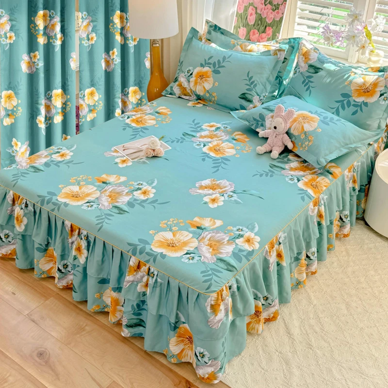 Colorful-Custom-Hot-Sell-Duvet-Cover-king-Bedding-Set-Bed-Skirt-Set-5-Pieces-Bed-Skirt-Set