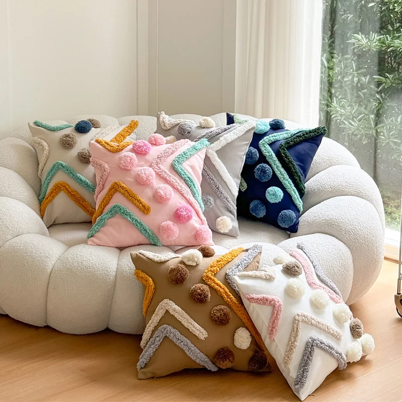 Colorful-Dot-Super-Soft-Farmhouse-Decorative-Tufted-Inspirational-Throw-Pillow-Covers