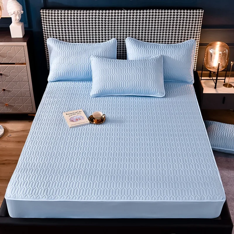 Colorful-Printing-Soft-Breathable-Cotton-padded-Layer-Polyester-Waterproof-Mattress-Cover