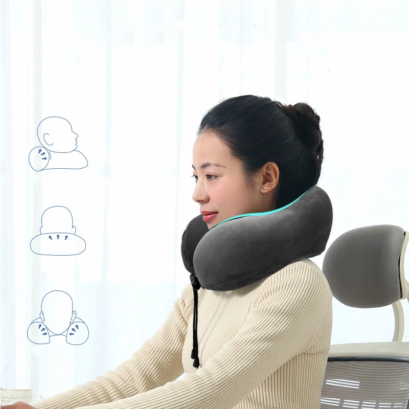 Comfortable-Custom-Memory-Foam-Soft-U-Shape-Travel-Pillow-for-Airplanes-Neck-Pillow