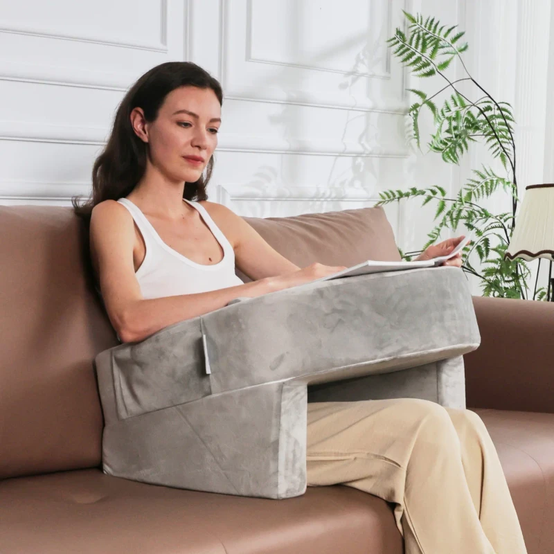 Comfortable-Reading-Pillow-With-Arm-Rest-Tablet-Pillow-Stand-for-Reading-Bed-Rest-Pillows-for-Gaming