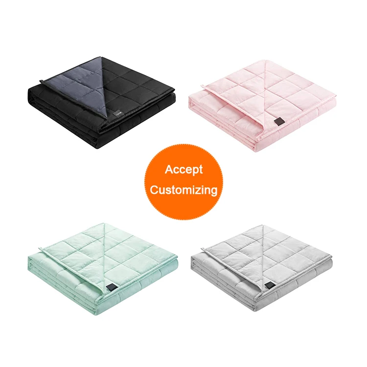 Comforting-Sleep-Glass-Beads-Grey-Heavy-Weighted-Blanket