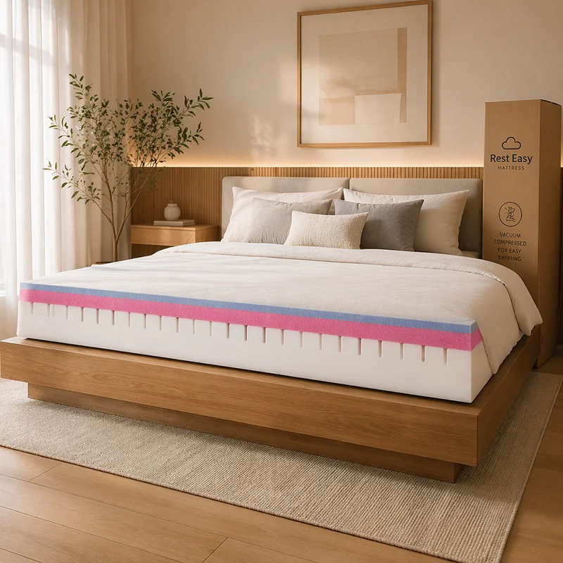 Compressed-Dual-Feel-Pocket-Spring-Mattress-Topper-in-a-Box-Ergonomic-Spine-Support-for-Home-Apartment-Dorm-Guest-Room-Use