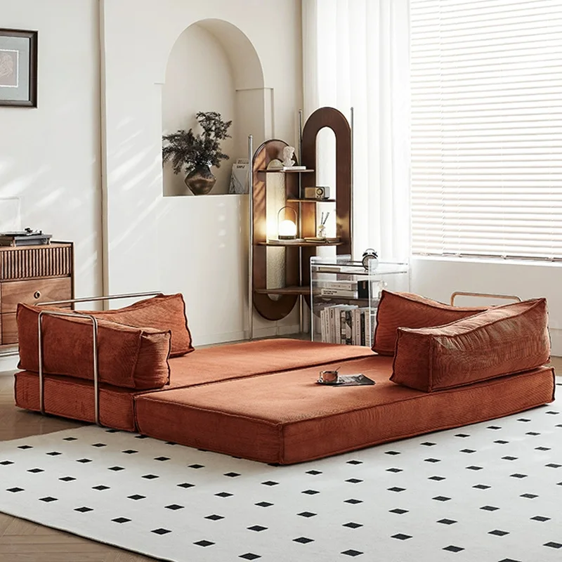 Compression-Sofa-Modern-Sofa-Bed-Square-Fabric-Corduroy-Fully-Removable-Washable-Foldable-Three-Seat