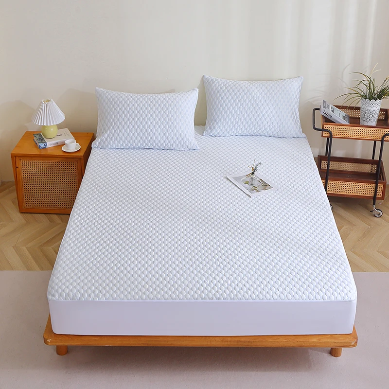 Cool-Feeling-43cm-Height-Mattress-Topper-Protector-Cover-Set-1-Mattress-Topper-and-2-Pillowcases-Bedding-Set
