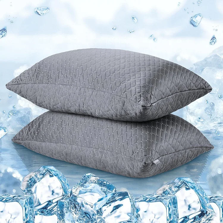 Cooling-Bed-Pillows-Dark-Grey-Shredded-Memory-Foam-Pillows-for-Side-Back-and-Stomach-Sleepers-Washable-Removable-Cover