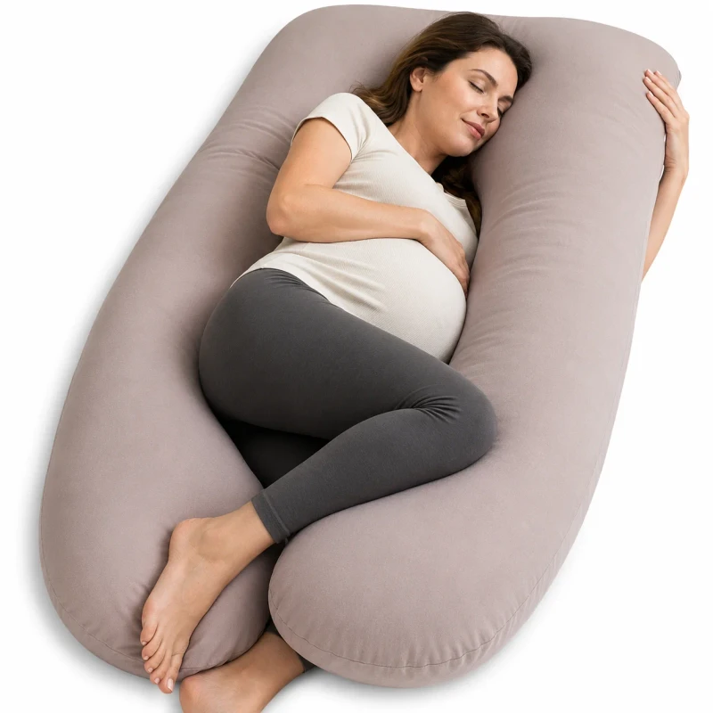 Cooling-Jersey-U-Shaped-Pregnancy-Pillow-for-Sleeping-Breathable-Maternity-Body-Pillow-with-Washable-Cover