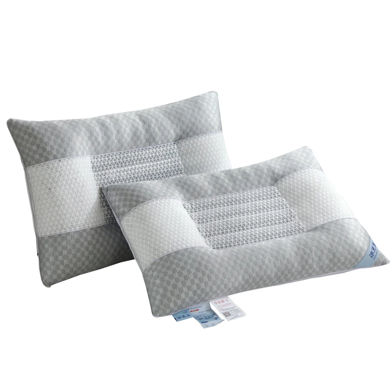 Cooling-Neck-Pillow-Ergonomic-Cervical-Support-with-Ice-Bean-Fabric-200TC-Breathable-Custom-Logo-Healthy-Sleeping-Modern-Design