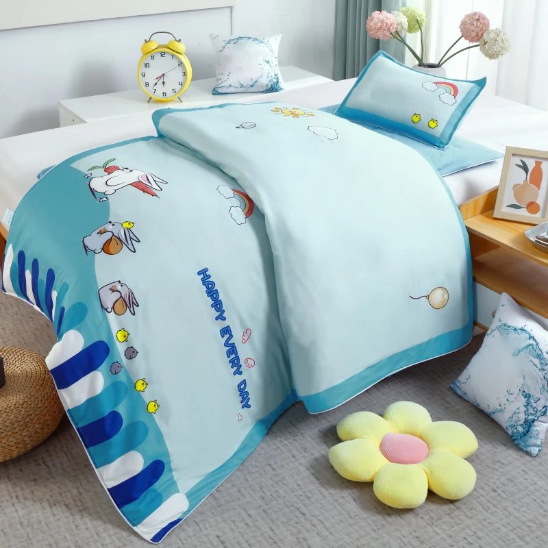 Cotton-3pcs-Set-Kindergarten-Cartoon-Childrens-Room-Bedding-Set-Baby-Crib-Quilt-Cover-Bed-Sheets-Without-Filling-Soft