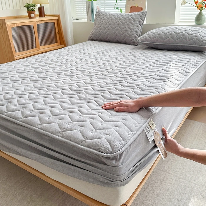 Cotton-Breathable-Ultra-Soft-Skin-friendly-Mattress-Protector-Bed-Cover-Fitted-Sheets