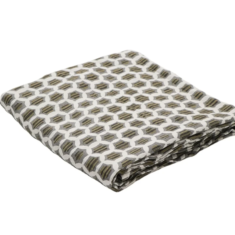 Cotton-Jacquard-Woven-Throws-Layered-Muslin-Gauze-Cellular-Check-Thermal-Washed-Cover-Bed-Beach-Swaddle-Blanket-Cooling