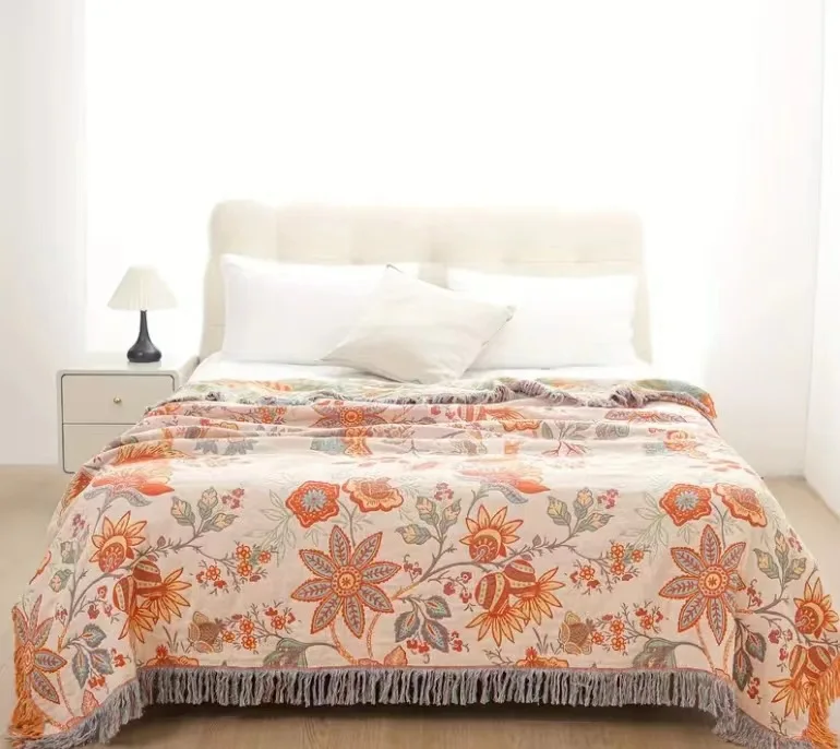 Cotton-Multi-layer-Gauze-Blanket-With-Tassel-Summer-Cooling-Quilt-Lunch-Break-Blanket-Car-Blanket-Sofa-Towel-Bed-Cover-Sheet