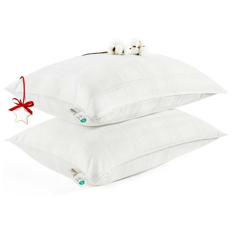 Cotton-Pillows-for-Sleeping-Bed-Pillows-Queen-Size-Fluffy-Queen-Size-Pillows-with-Breathable-Cover-Soft-Pillow