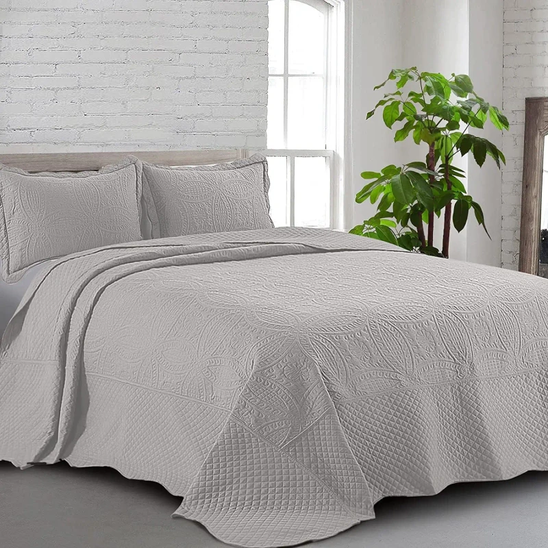 Cotton-Polyester-Quilt-Set-3-Pieces-Soft-Microfiber-Bedspread-Coverlet-Set-Comforter-Cover-for-All-Season