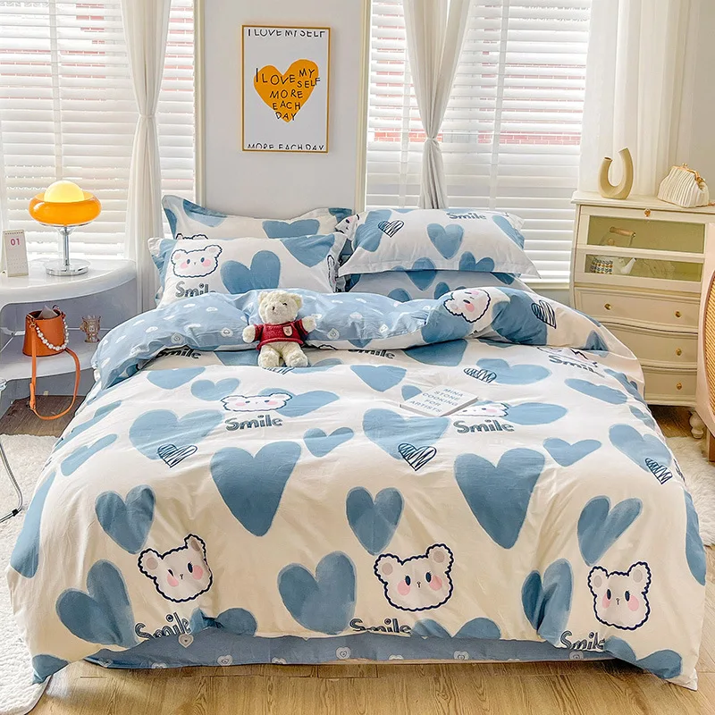 Cotton-Print-Flower-Bed-Sheet-Sets-Queen-King-Size-Factory-Custom-Cotton-Bed-Sheet-Fitted-Sheet-Sets