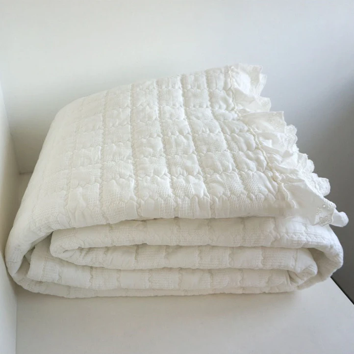 Cotton-Quilt-Lace-Korea-Summer-Quilt-Cotton-Embroidered-Quilt-Sets