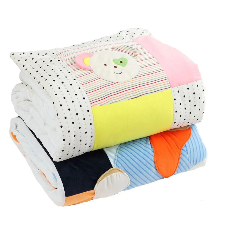 Cotton-Soft-Breathable-Babies-Bedding-Cartoon-Cute-Bear-Newborn-Bed-Crib-Sheet-Quilt-Duvet-Set