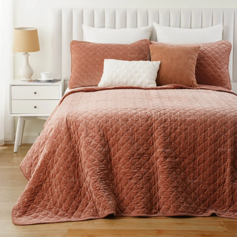 Cotton-Velvet-Custom-Size-Tailored-Design-Large-Bedspread-with-Pillowcases-Washed-Coverlet-Bedding-Set-Quilted-Bedspread