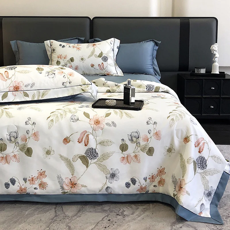 Cotton-Woven-Printed-All-Season-Cooling-Comforter-Quilt-Washable-Bed-Sheet-Set-Pillowcase-Customizable-for-Home